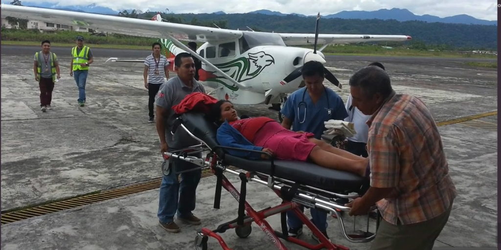 Emergency evacuation service from the Ecuadorian Amazon jungle