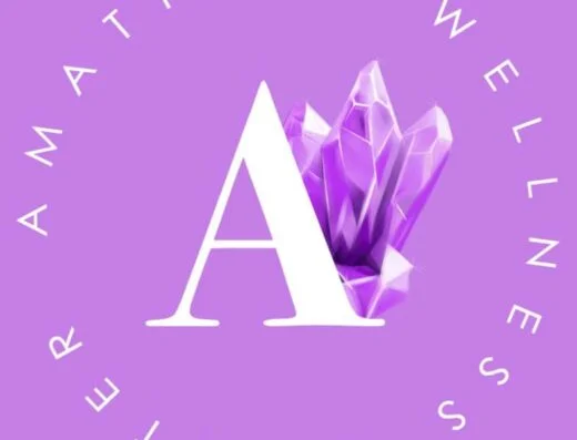 Logo de Amatista Wellness Center. Centro de Terapias Holísticas y Masajes Terapéuticos en Guayaquil