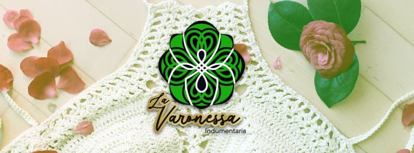 "La Varonessa" logo. Custom fabrics in Ecuador