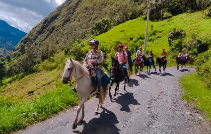 Caballos de alquiler en Baños, Ecuador